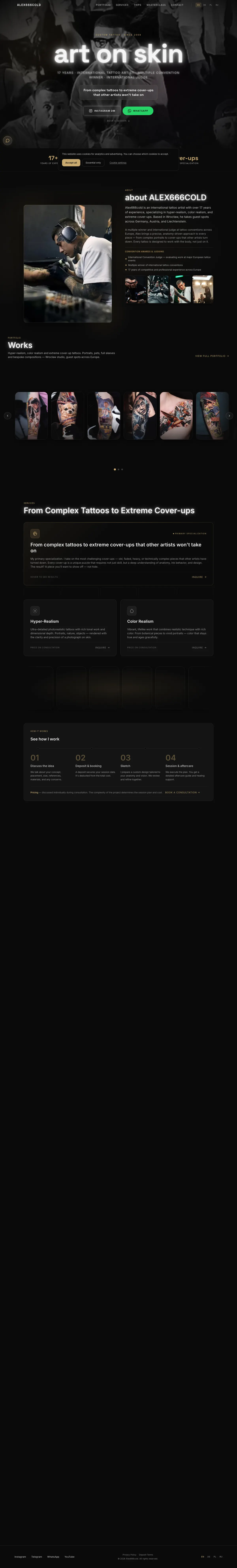Alex666cold website — full-page screenshot